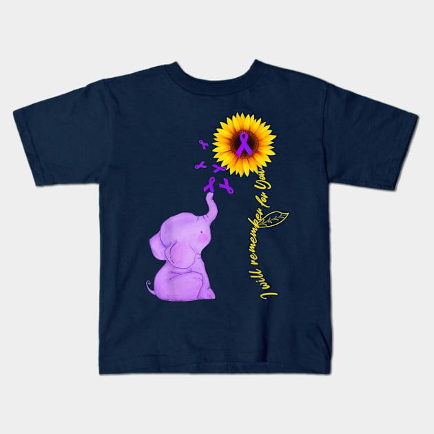 Alzheimers awareness Kids T-Shirt by Anonic